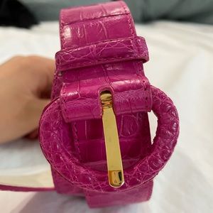 Nancy Gonzalez crocodile skin belt, size L